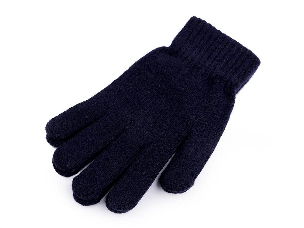 Dámské pletené rukavice - 8 modrá tmavá