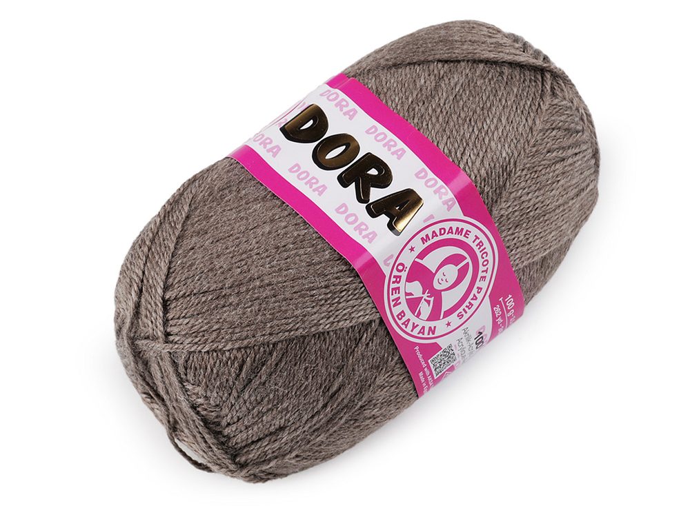 Pletací příze Dora 100 g - 34 (014) béžová tmavá