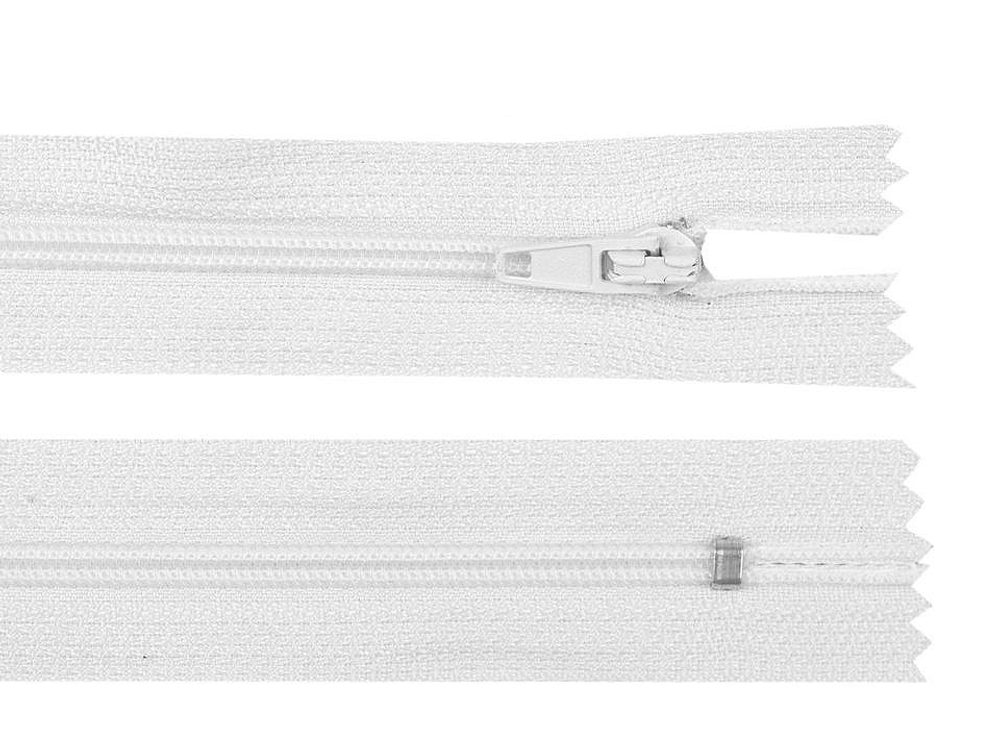 Spirálový zip šíře 3 mm délka 45 cm - 101 bílá