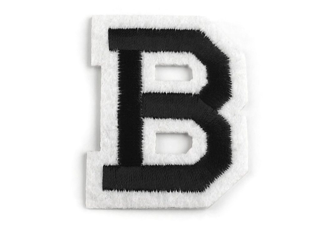 Nažehlovačka písmena - 2 "B" černá
