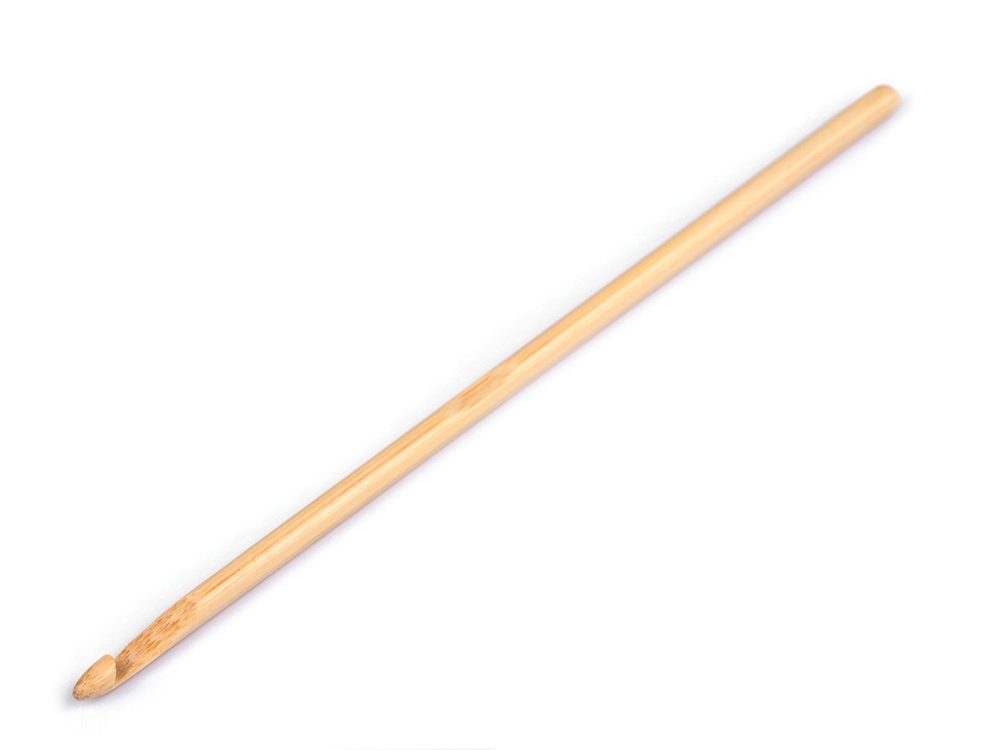 Bambusový háček na háčkování vel. 5; 6; 7; 8; 10 - 1 (5 mm) bambus světlý