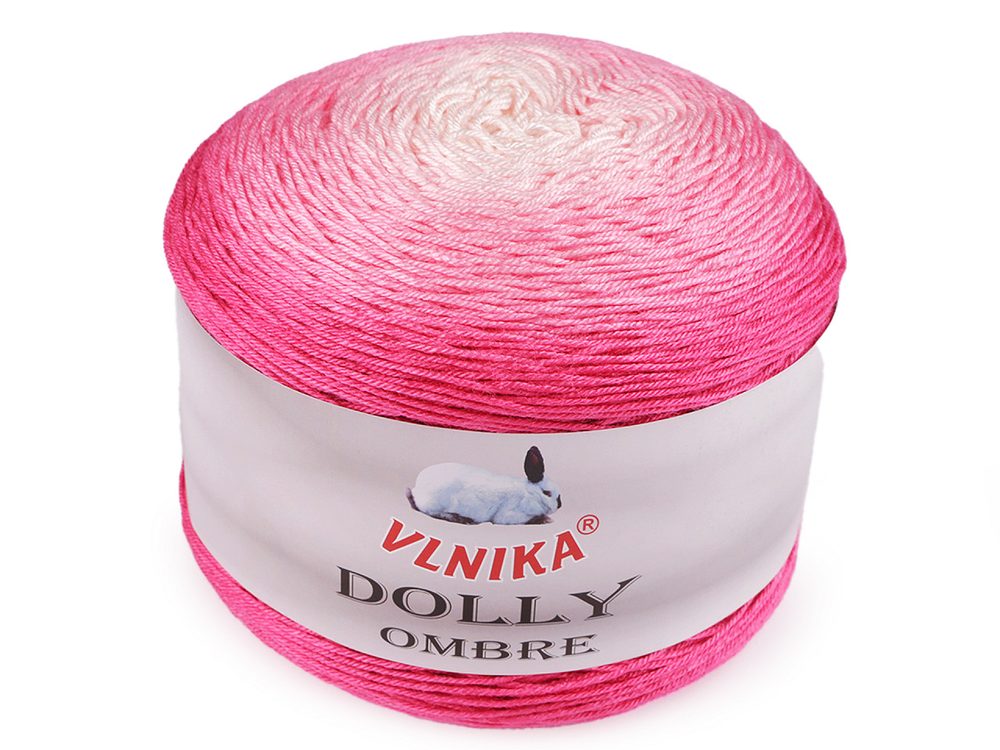 Pletací příze Dolly Ombre 250 g - 2 (306) růžová