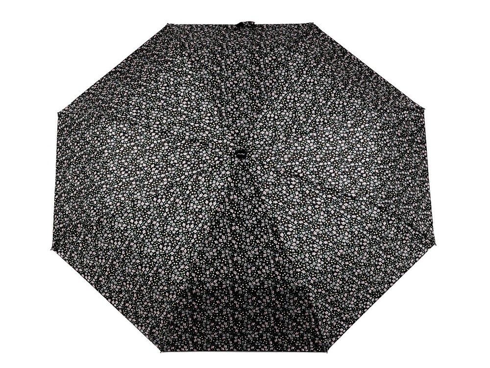 Dámský skládací vystřelovací deštník - 4 černá