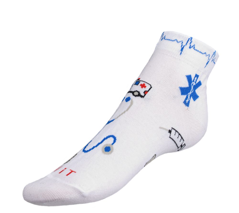 Ponožky nízké Zdravotnictví - 35-38 modrá,červená - 35-38