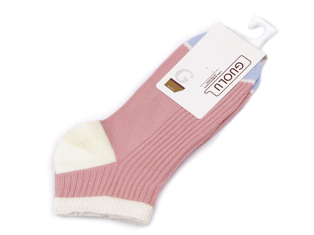 Dámské / dívčí bavlněné ponožky kotníkové - 8 pudrová
