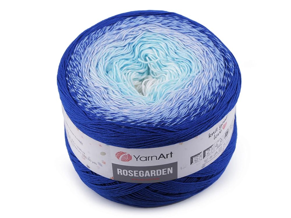 Bavlněná pletací příze Rosegarden 250 g - 15 (318) modrá královská