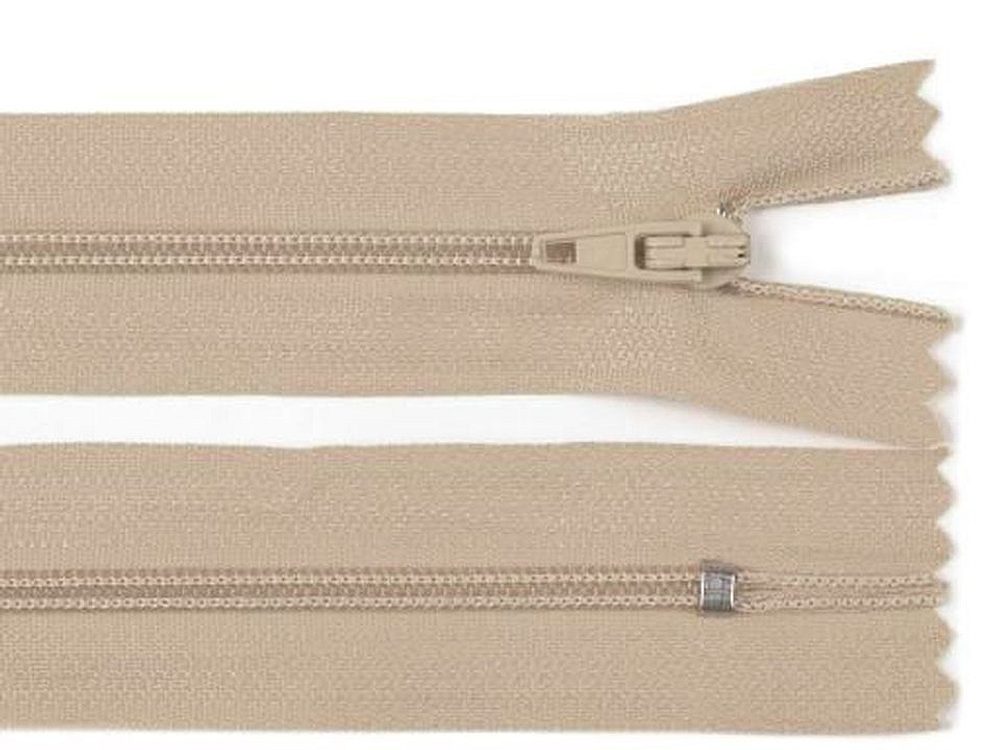 Spirálový zip šíře 3 mm délka 20 cm - 307 krémová