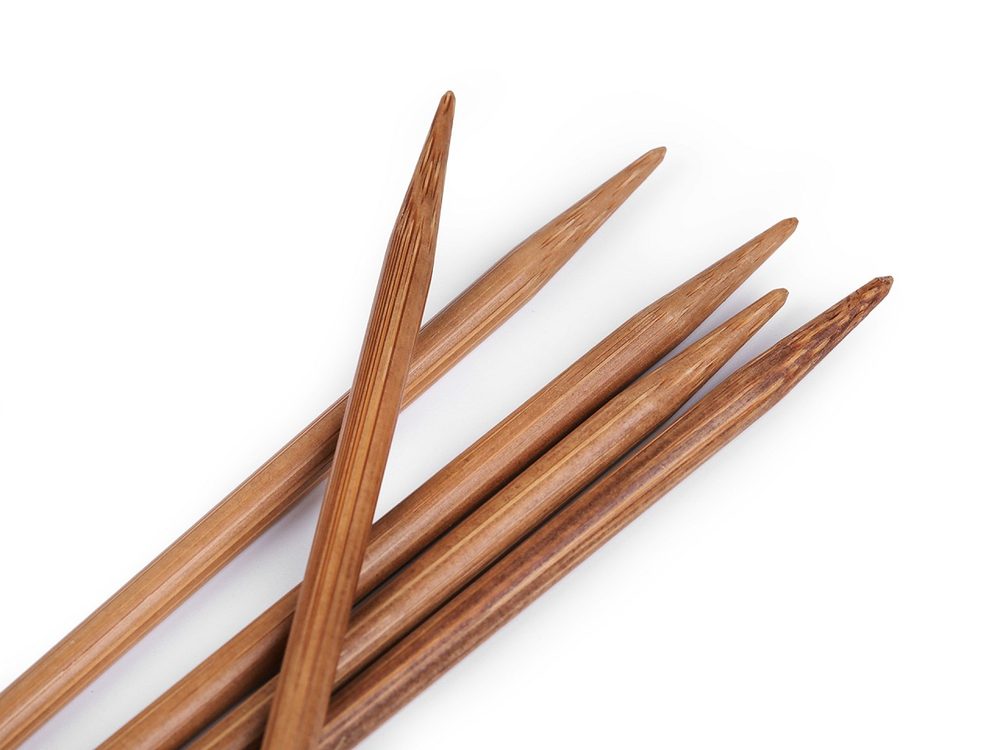 Bambusové ponožkové jehlice č. 2,5; 3,5; 4,5 Pony - 6 (2 mm) bambus tmavý