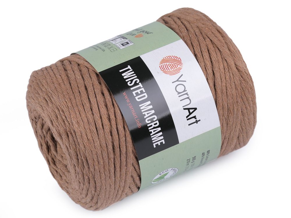 Pletací příze Twisted Macrame 500 g - 20 (788) hnědobéžová