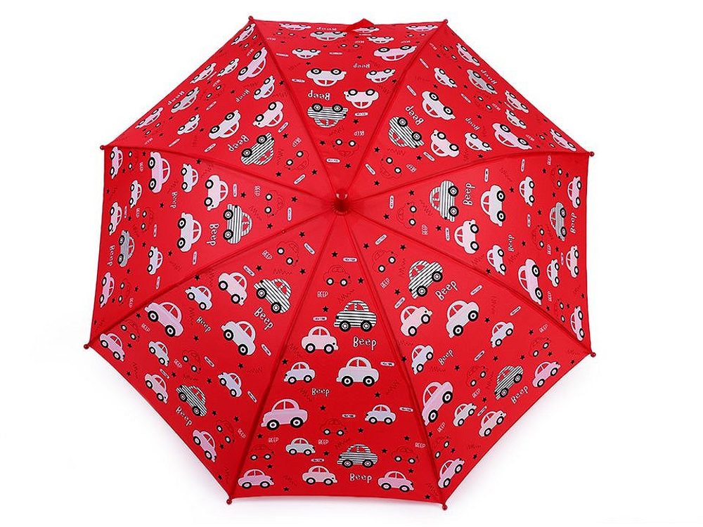 Dětský deštník měnící barvy - 6 červená auto
