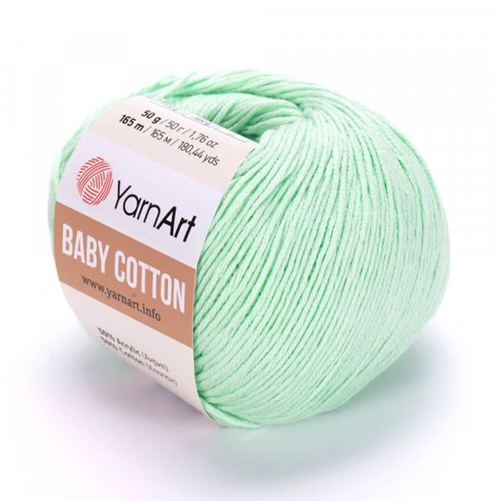 Pletací příze Baby Cotton 50 g - 27 (435) mentolová