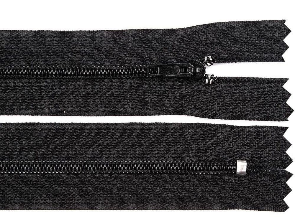 Spirálový zip šíře 3 mm délka 20 cm - 332 černá