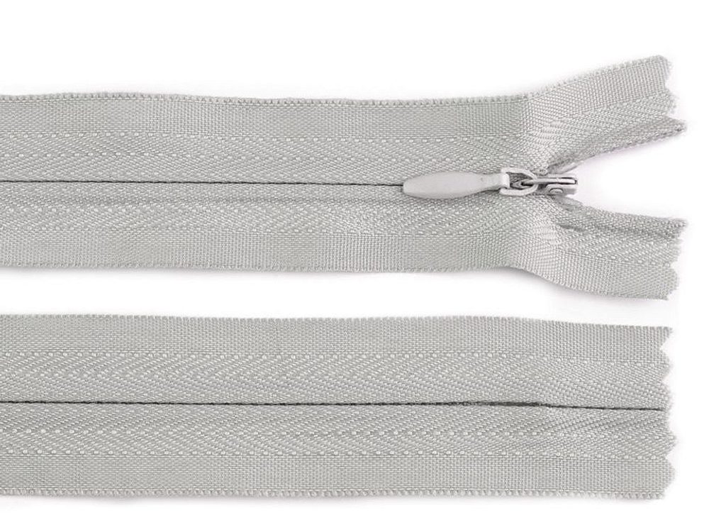 Skrytý Zip - Šíře 3 mm, Délka 18 cm - Nedělitelný, Pro Elegantní Vzhled - 310 šedobéžová