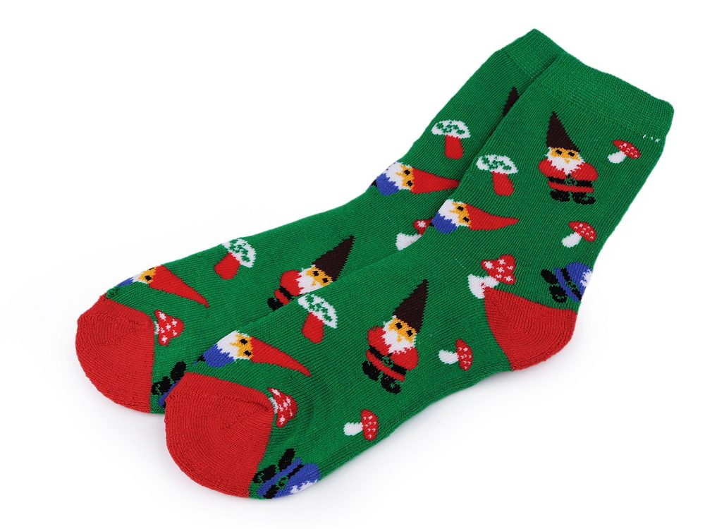 Vánoční ponožky thermo v dárkové kouli s kovovou rolničkou - 6 (vel. 35-38) zelená pastelová
