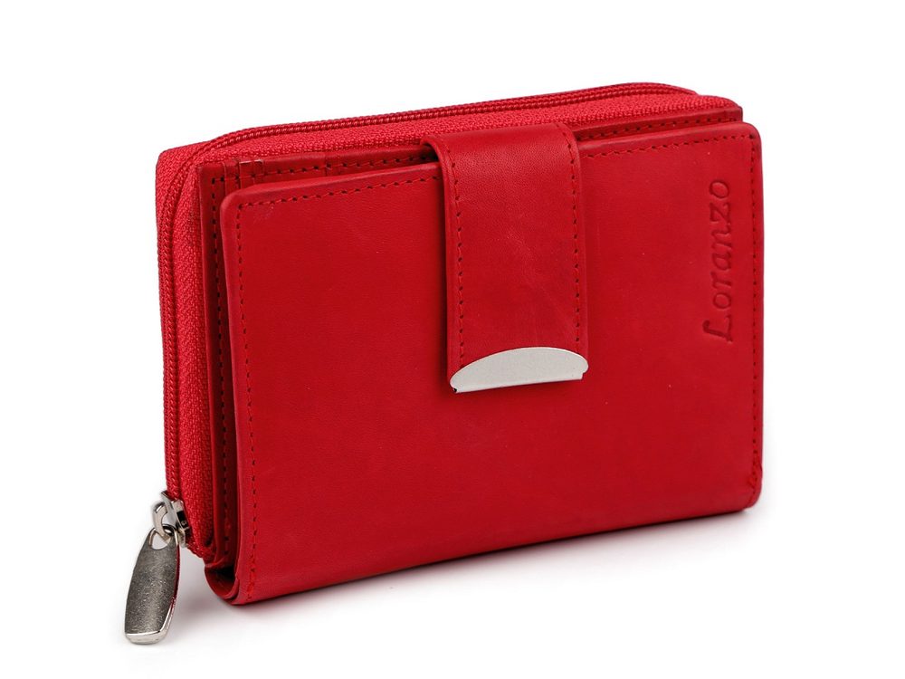 Dámská peněženka kožená - 1 červená