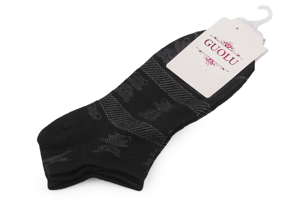 Dámské / dívčí bavlněné ponožky do tenisek - 10 černá