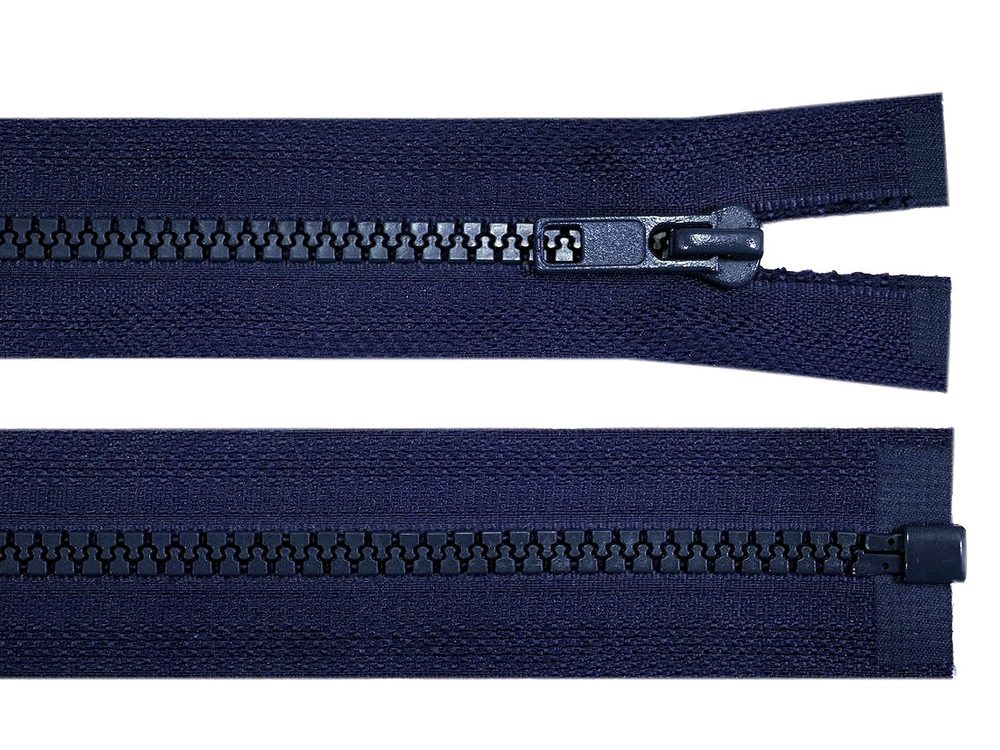 Bundový Kostěný Zip: Šíře 5 mm, Délka 70 cm - 330 modrá tmavá