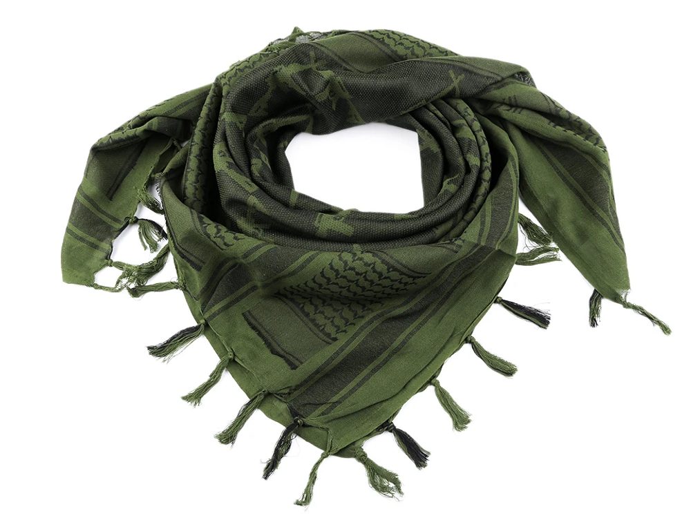 Bavlněný šátek 100x110 cm - 3 zelená černá