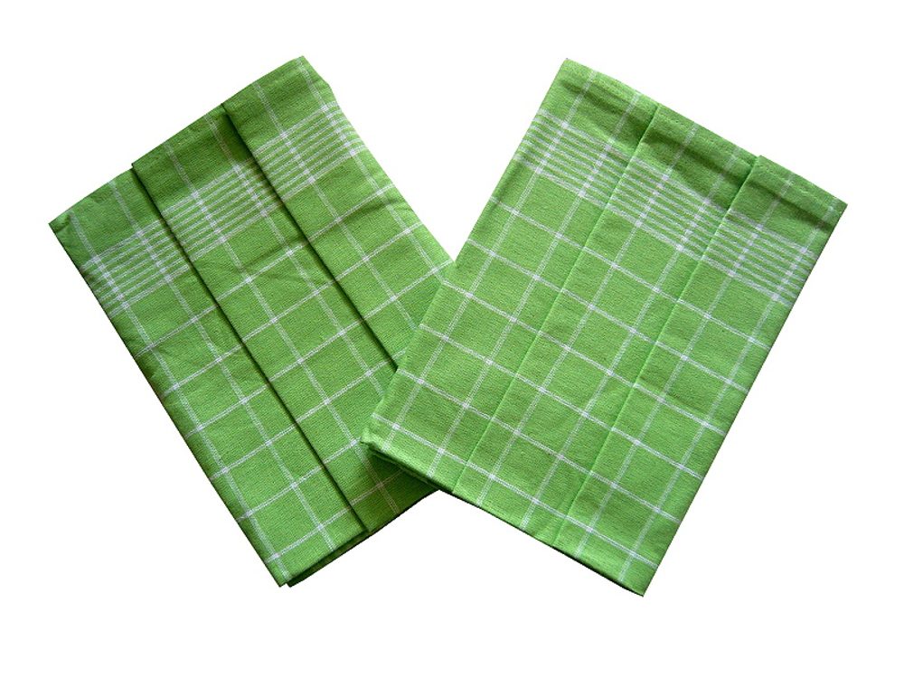 Utěrka Pozitiv Egyptská bavlna 50x70 zelená/bílá - 3 ks