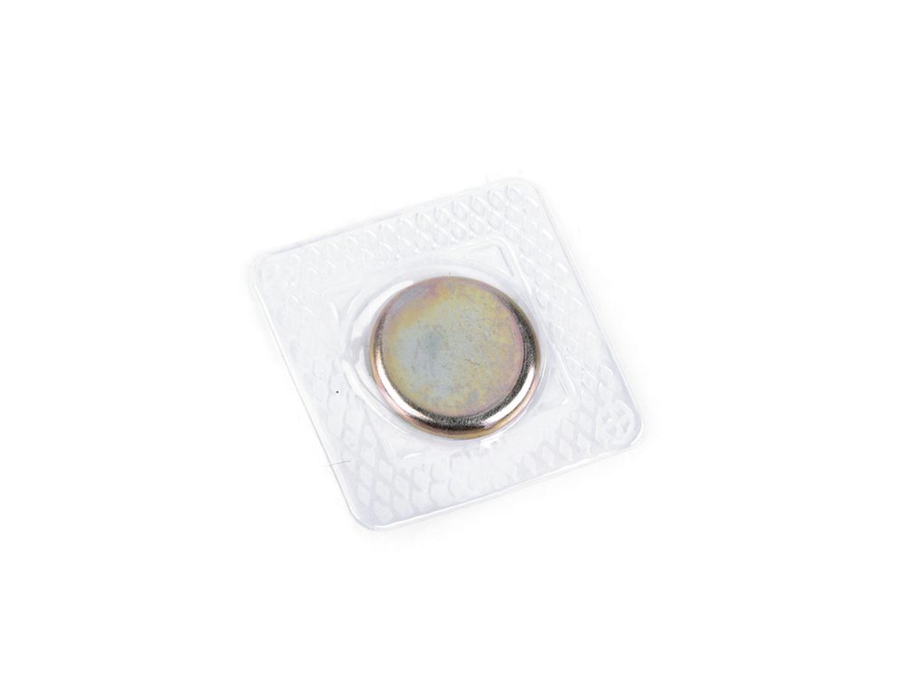 Skryté magnetické zapínání k našití Ø19 mm ( 1 pár ) - 4 transparent čtverec