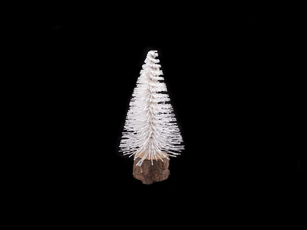 Dekorace vánoční stromeček - 1 bílá