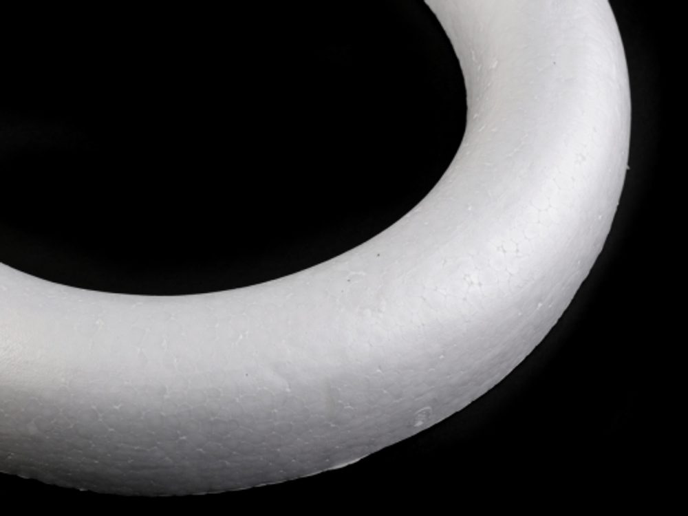 Věnec Ø34 cm polystyren seříznutý - 2 (35 cm) bílá