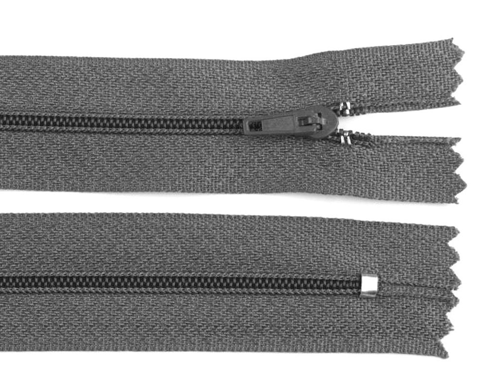 Spirálový zip šíře 3 mm délka 40 cm - 312 šedá tmavá