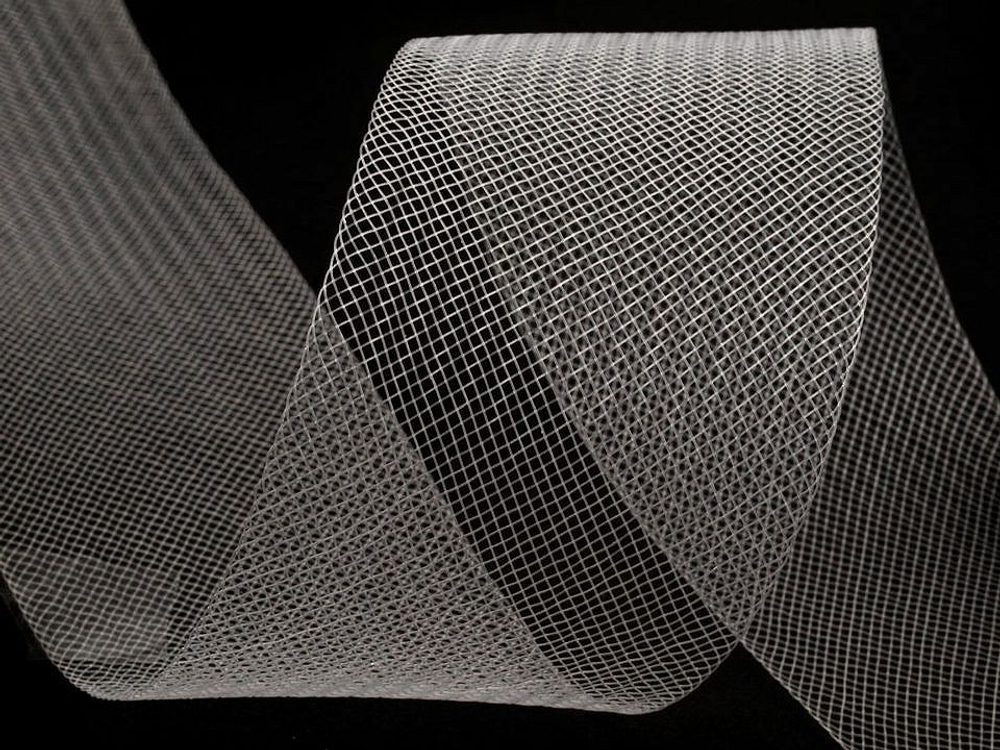 Modistická krinolína na vyztužení šatů a výrobu fascinátorů šíře 4,5 cm návin 20 metrů - 7 (CC33) transparent