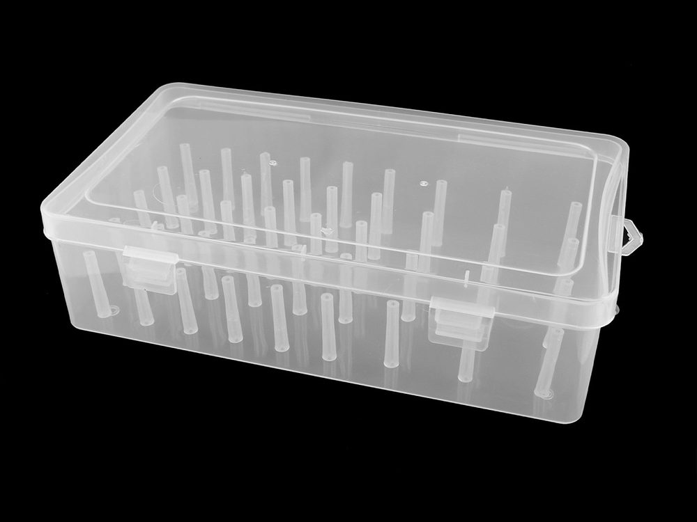 Plastový box na 42 ks nití - 1 transparent