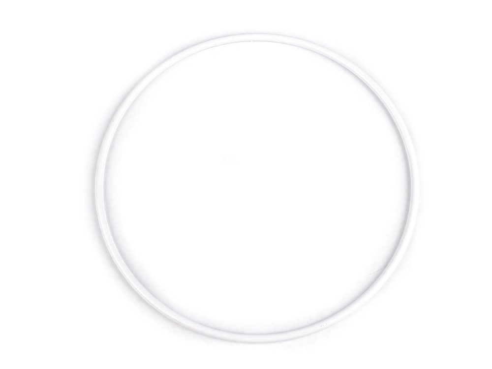 Kovový kruh na lapač snů / k dekorování Ø21 cm - 1 bílá