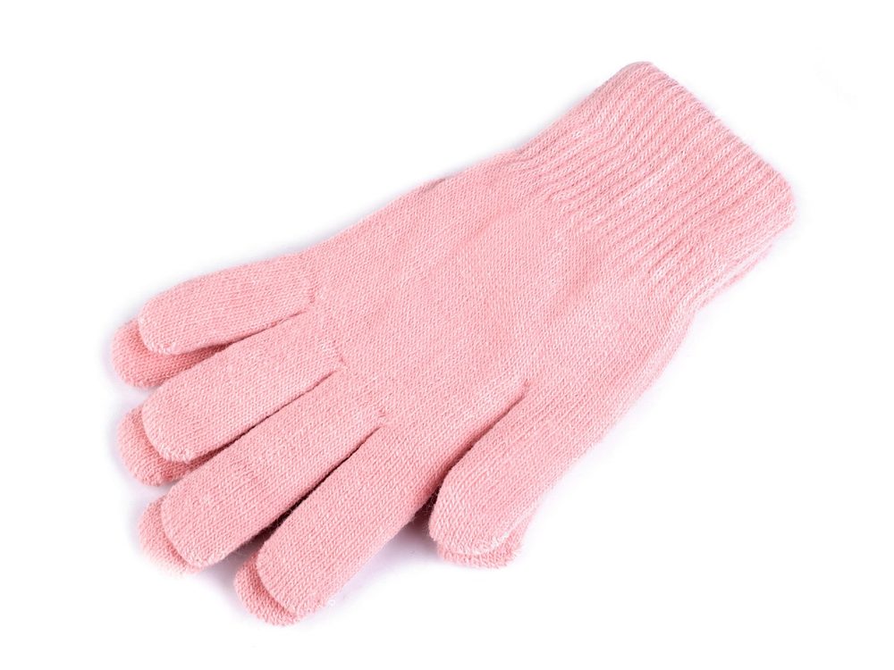 Dámské pletené rukavice - 14 pudrová světlá