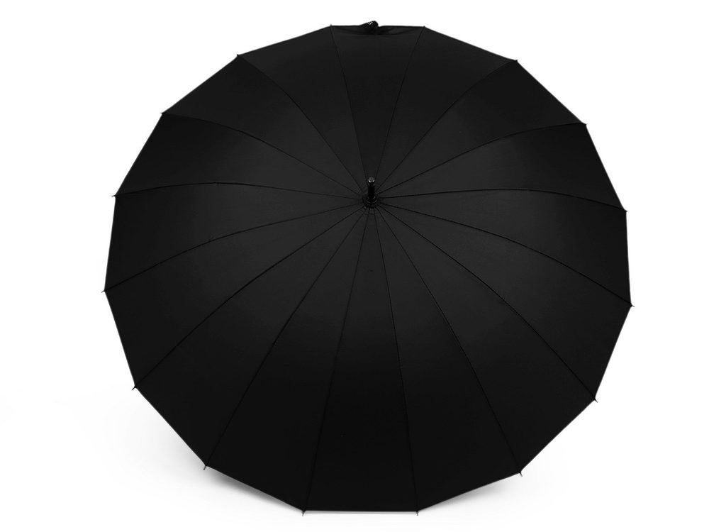 Velký rodinný deštník s dřevěnou rukojetí - 6 černá