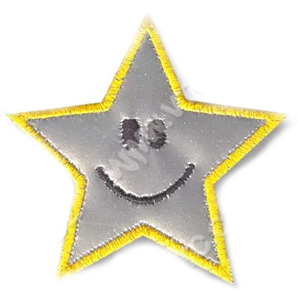 Reflexní nažehlovačka malá s obrázkem - hvězdička