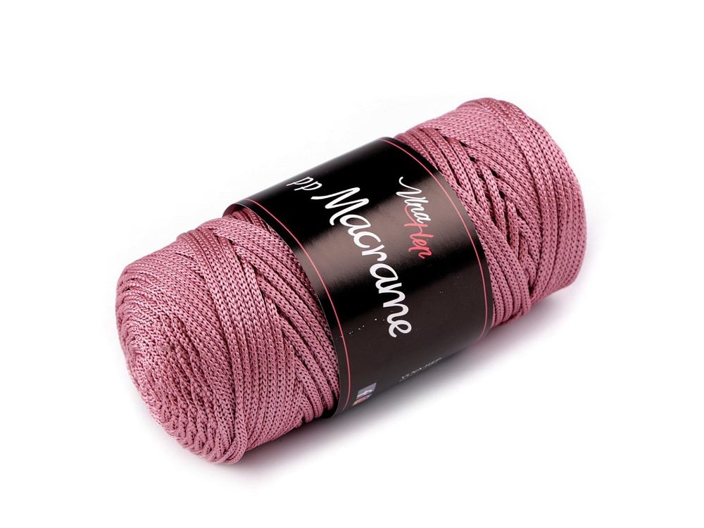 Pletací příze Macrame 100 g - 3 (90-1) starorůžová