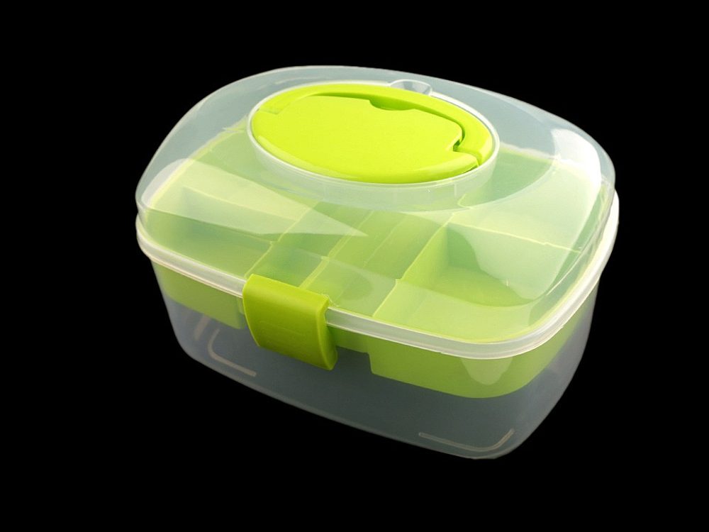 Plastový box / kufřík - 2 zelená sv.