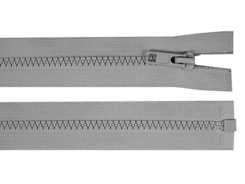Kostěný zip šíře 5 mm délka 100 cm bundový - 319 šedá ocelová