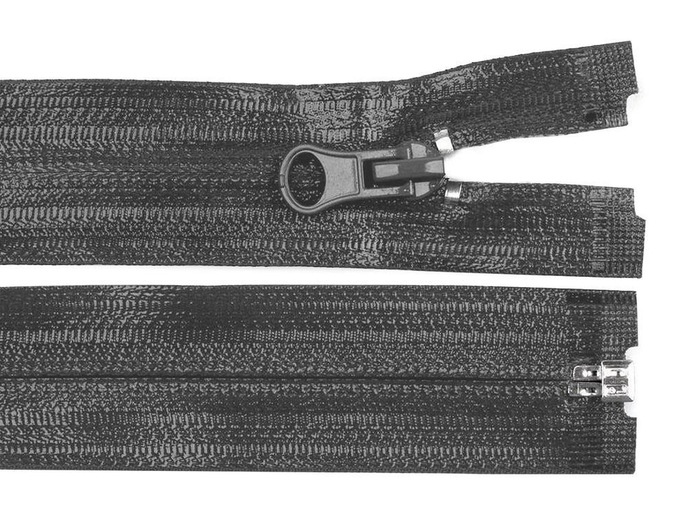 Voděodolný zip šíře 7 mm délka 60 cm spirálový - 312 šedá tmavá