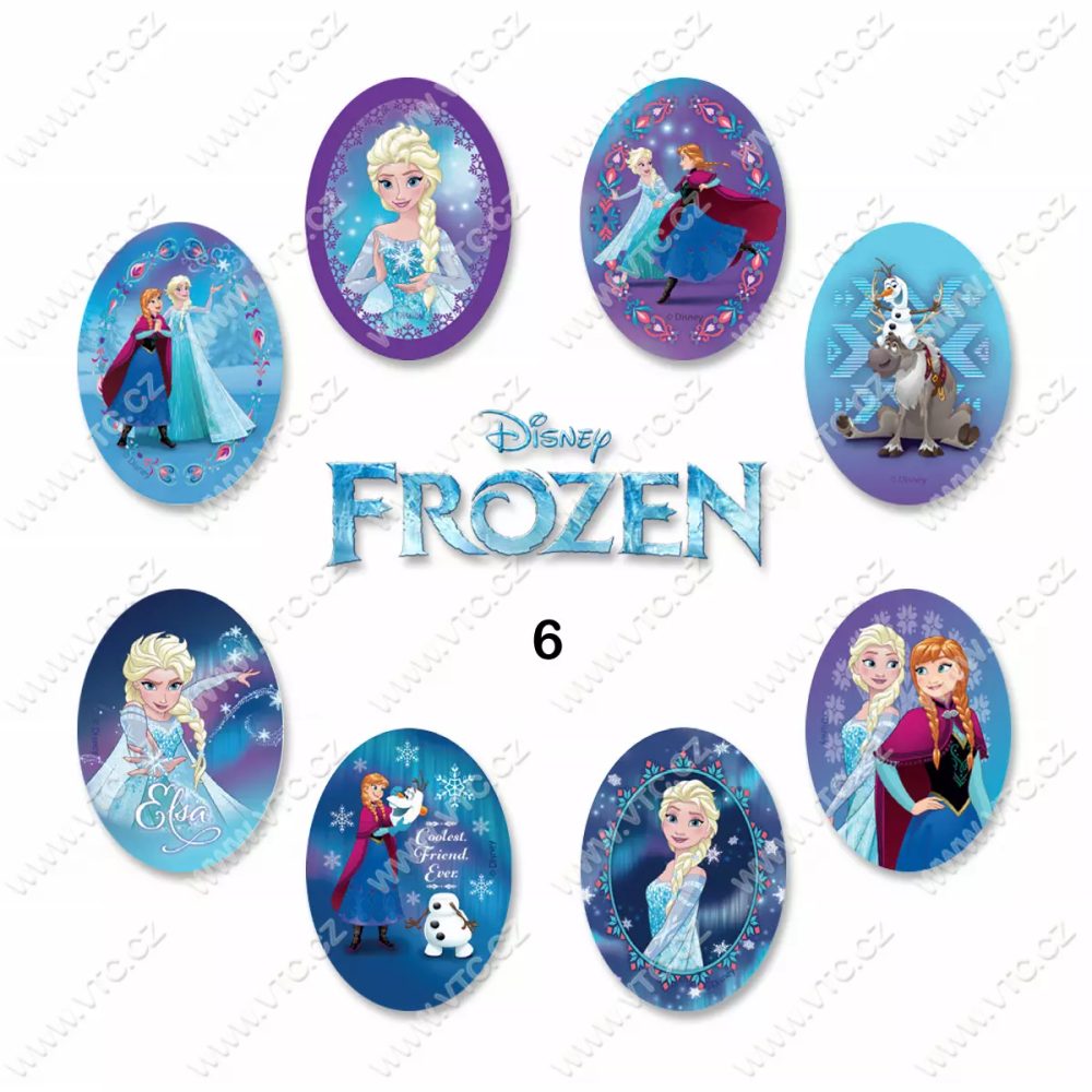 Nažehlovací záplaty Disney 8 kusů - 6 Frozen Ledové Království