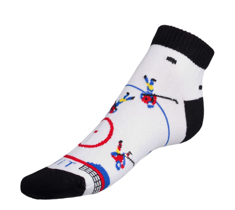 Ponožky nízké Hokej - 39-42 bílá,černá,červená