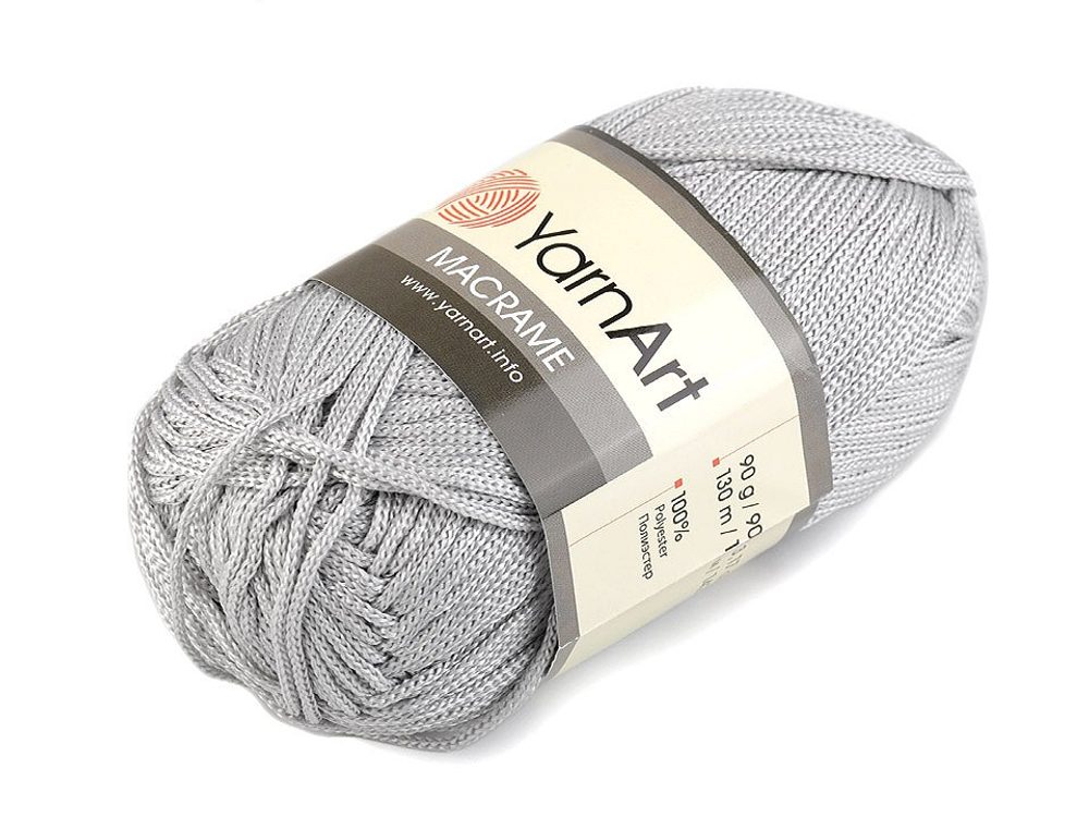 Pletací příze Macrame 90 g YarnArt - 9 (149) šedá nejsvětlejší