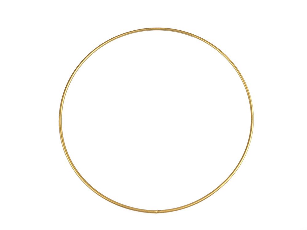 Kovový kruh na lapač snů / k dekorování Ø20 cm - 2 zlatá