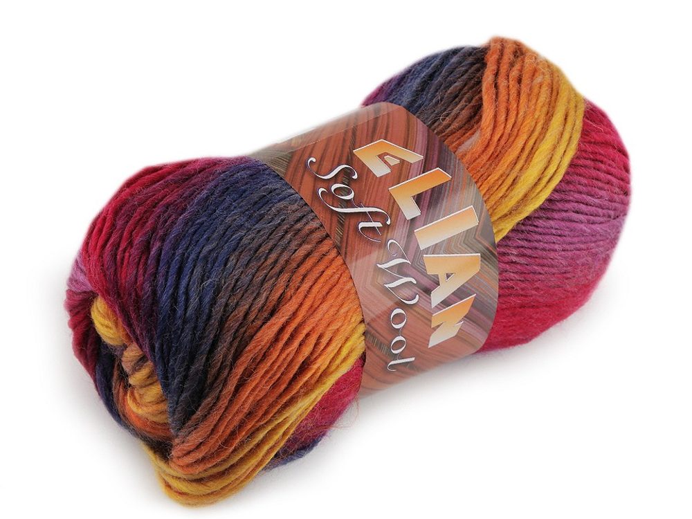 Pletací příze Soft Wool 100 g Elian - 2 (85808) fialová světlá