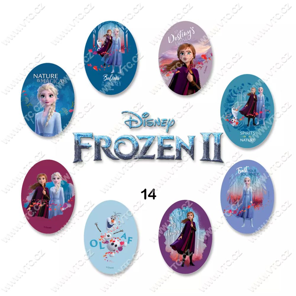 Nažehlovací záplaty Disney 8 kusů - 14 Frozen Ledové království