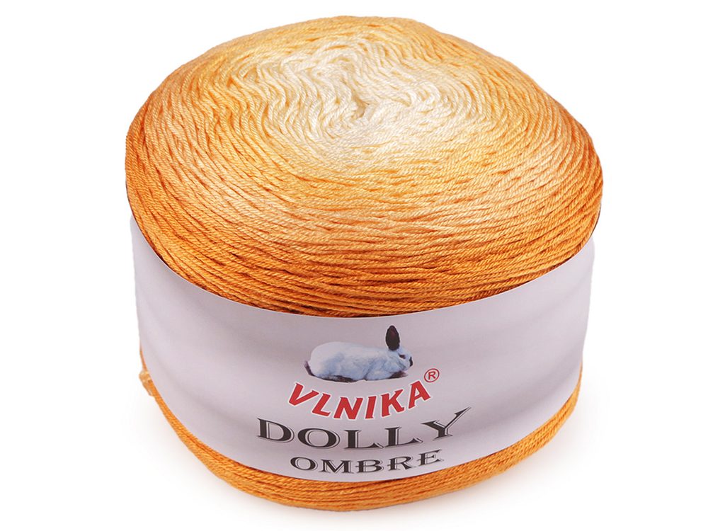 Pletací příze Dolly Ombre 250 g - 1 (309) oranžovožlutá