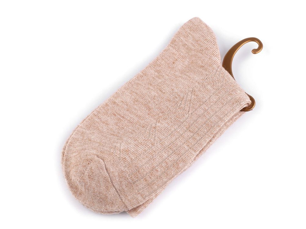 Dámské / dívčí bavlněné ponožky - 2 béžová světlá