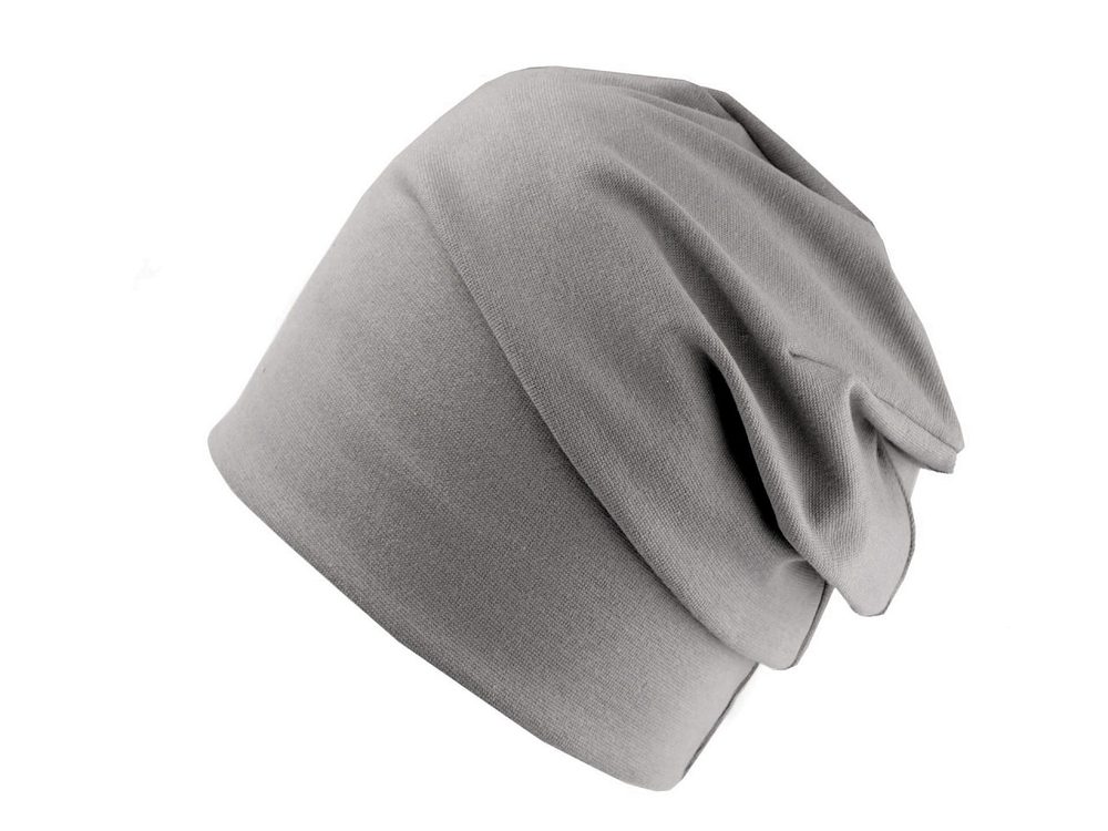 Bavlněná čepice unisex - 7 šedá perlová