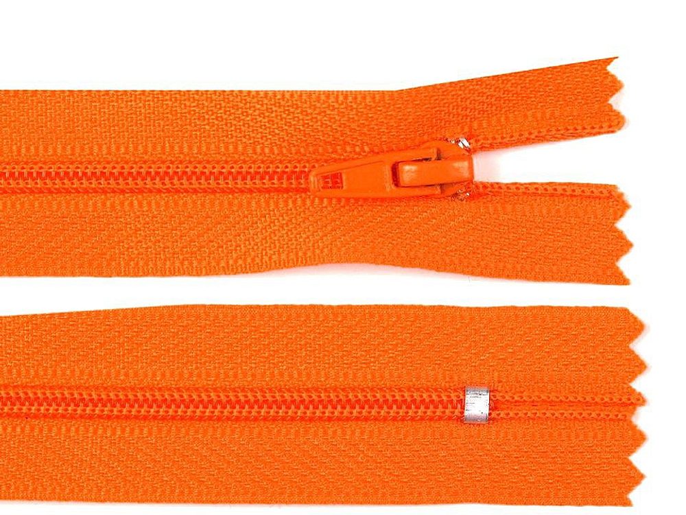 Spirálový Zip - Šíře 3 mm, Délka 18 cm - Pro Všestranné Použití - 158 oranžová