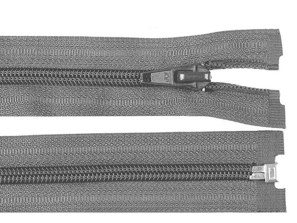 Spirálový zip šíře 5 mm délka 55 cm (bundový) POL - 319 šedá ocelová