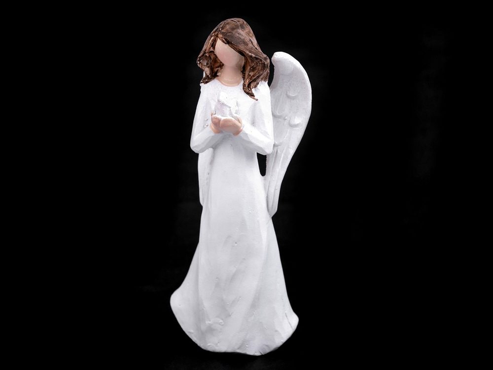 Dekorace anděl - malý - 2 bílá