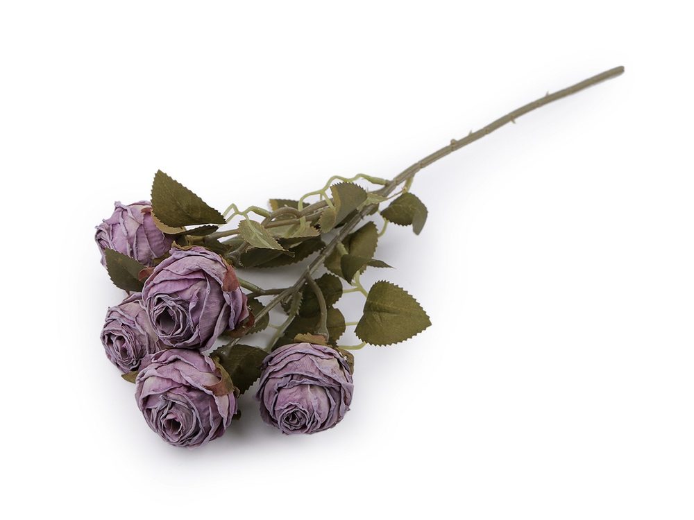 Umělá kytice růže - 10 levandulová